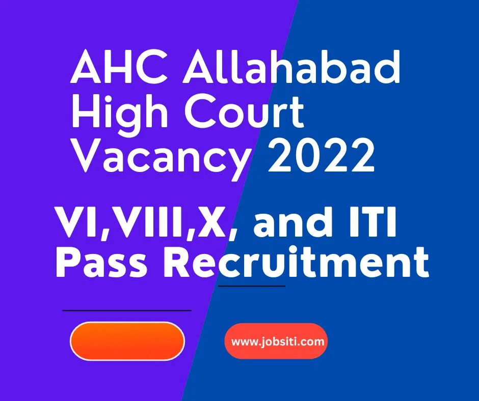 Vacancy Chart Allahabad High Court 